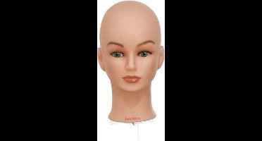 Sibel Oefenhoofd - Kaal gemaquilleerd oefenhoofd voor kapper - Luxe