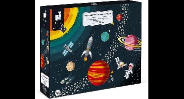Janod Educatieve Puzzel - Het Zonnestelsel - 100 Stukjes - Ontdek Het Zonnestelsel Op Een Leuke Manier Met Deze Educatieve Puzzel! - Geschikt Vanaf 5 Jaar