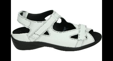 Durea 7258 H - Platte sandalenDames Sandalen - Kleur: Wit/beige - Maat: 41