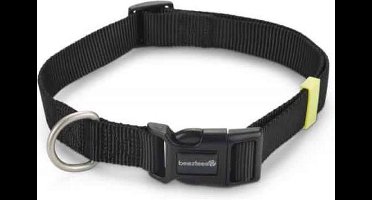 NYLON HALSBAND zwart 48-70cmx25mm