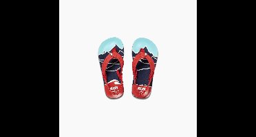 Reef Jonas Claesson Lil Ahi Mountain Wave Jongens Slippers - Blauw - Maat 23/24