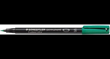 Viltstift Staedtler Lumocolor 313 permanent S groen - 10 stuks