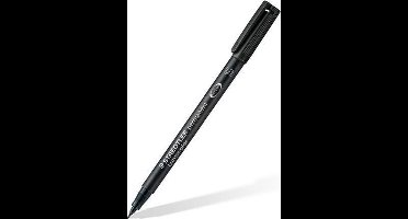 Viltstift Staedtler Lumocolor 313 permanent S zwart - 10 stuks