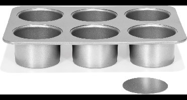 Patisse Cheesecakevorm Mini 8 Cm Staal Zilver