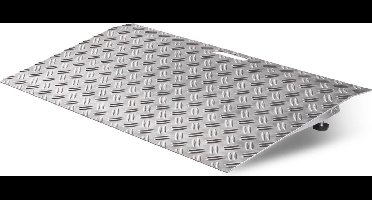 Aluminium Drempelhulp Verstelbaar 7,5 Tot 10 cm - Toepassingsgebied: Binnen, Buiten - Breedte: 72 / 87 cm - Hoogte: - Diepte: 60 + 6 cm (het rechte gedeelte aan de voorzijde is 6 cm) - Antislip - Oprijplaat - Drempelhelling - Oprijhelling