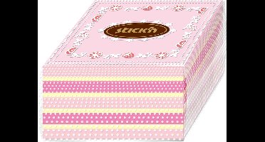 Stick’n sticky notes taart - Zelfklevend memokubus - 76 x 76mm - Roze - 350 memoblaadjes
