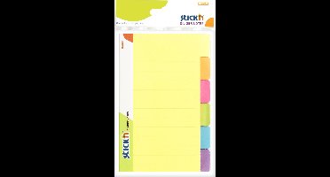 Stick'n Tabbladen - Sticky Notes - Bladwijzer - Gelinieerd - 6 Neon Kleuren - 60 Tabs