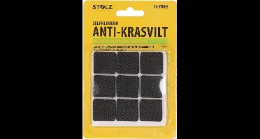 Stolz - Anti-krasvilt zelfklevend - Krasviltjes - Vierkant - Vloer- en meubelbeschermers - 18 stuks - 2.5 x 2.5 cm