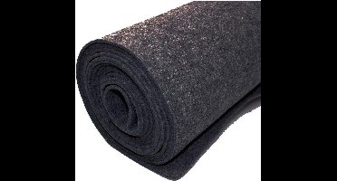 Vilt bekleed tapijt - Zwart - 200 x 500 cm