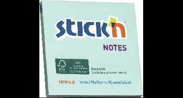 Stick'n Sticky Notes - 76x76mm - FSC - Pastel Blauw - 90 Memoblaadjes