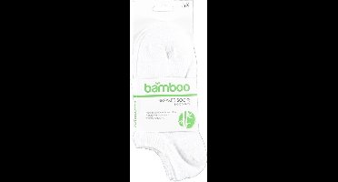 Apollo - 6-Pack - Bamboe Sneakersokken - Vochtabsorberend - Hypoallergeen - Heren / Dames - wit - 43-46 - 121473000