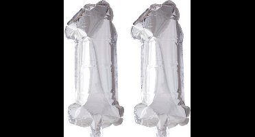 Folieballon 11 jaar zilver 86cm
