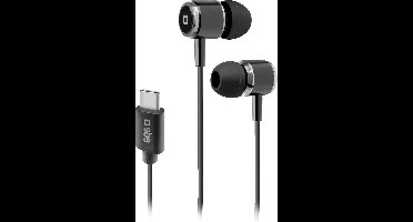 Stereo earset Type-C connector with microphone, black color