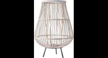 Cosy @ Home Lantaarn op Voet - Hout - Natuur Look -  41,5x41,5x(H)58,5cm