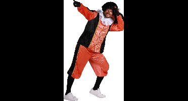 Pieten kostuum Tormolinos kleur oranje-zwart maat XXL