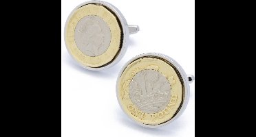 Manchetknopen - Engelse Pond Echte Munt Groot