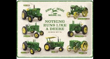 Wandbord - John Deere models -30x40-
