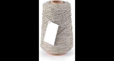 Grijs katoentouw voor veelzijdig gebruik in knutselen en decoratie - 500 meter - Katoen Touw