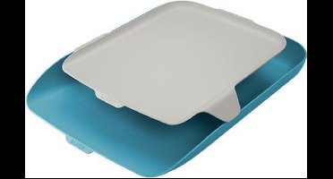 Leitz Cosy Brievenbak Met Organiser Voor Bureau - Brievennbakjes Voor A4- En C4-Formaten - Sereen Blauw