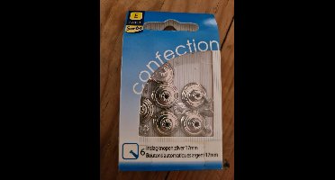 6 Inslagknopen jeans. zilver 17mm Sorbo