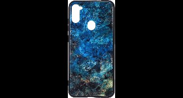 Shop4 - Samsung Galaxy A11 Hoesje - Harde Back Case Marmer Kleurrijk