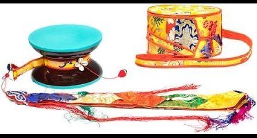 Mystieke rituele Chod Drum + gele Hoes