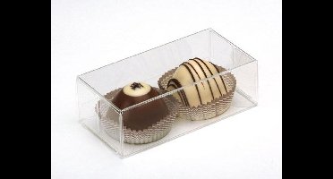 Plastic Doosjes voor chocolade Truffels 5,4x3,5x10,8cm (25 stuks) | Geschenkdoos