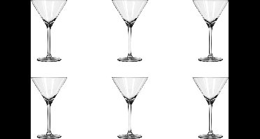 Royal Leerdam Cocktail martini glazen - 6x stuks - 260 ml - glas - Cocktail glazen