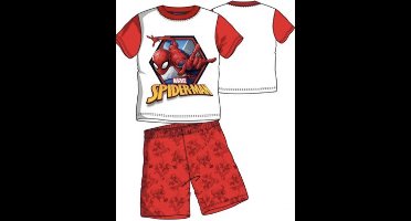 Spiderman pyjama - wit - rood - maat 98 / 3 jaar