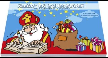 Verhaak Sinterklaas Teken- en Kleurblok A4 - Met 12 kleurplaten en tekeningen