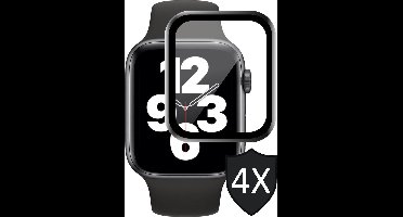 Screenprotector geschikt voor Apple Watch SE 40 mm - Full Screen Protector Glas - 4 Stuks
