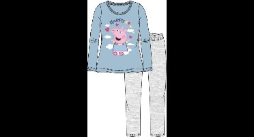 Peppa Pig pyjama - lichtblauw - Maat 128 / 8 jaar