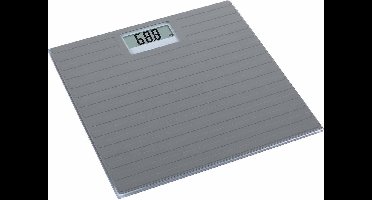 Personenweegschaal Donkergrijs 30,2x30,2xh1,2cm Vierkant Glas Max150kg 1x3v Incl