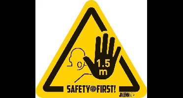 Waarschuwing (4 stks) Vloersticker