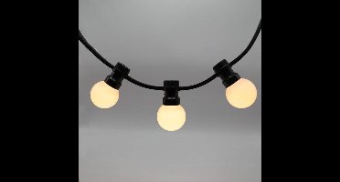 Lichtsnoer voor buiten - 57,5 meter met 120 LED lampen - 1 watt melkwitte kap - ideaal als buitenverlichting - tuinverlichting - partyverlichting - lichtslinger