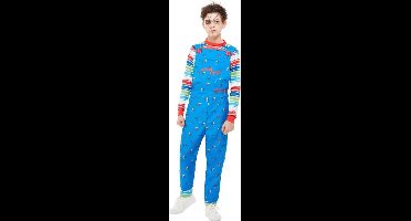 Smiffys Kinder Kostuum -Kids tm 14 jaar- Chucky Blauw