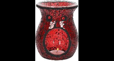 Something Different - Large Red Crackle Oliebrander - Multicolours