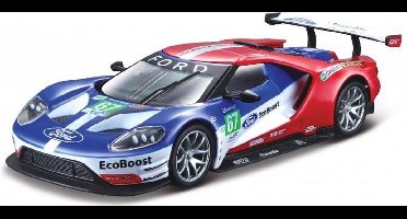 Bburago Ford GT #67 PIPO DERANI/HARRY TINCKNELL/ANDY PRIAULX 24H LE MANS 2017 blauw/rood/wit schaalmodel 1:32