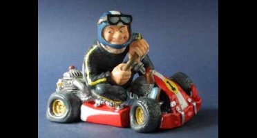 MadDeco - Profisti - beeldje - go - cart - coureur- polyresin