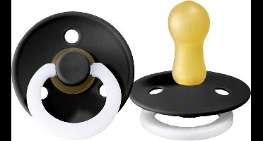 Bibs Fopspeen 1 stuks 6-18 maanden | Glow in the dark Black | Maat 2