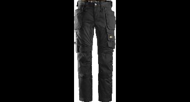 Snickers 6241 AllroundWork, Stretch Werkbroek met Holsterzakken - Zwart/Zwart - 148
