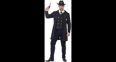 Smiffys - Curves Sheriff Kostuum - XL - Zwart