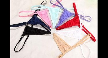 Micro Bikini - G- String - Halter Top - Rood