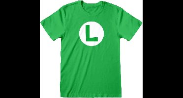 Super Mario Luigi Badge Unisex T-shirt - groen - XXL