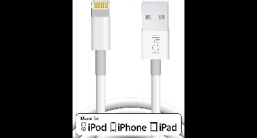 Kabel Oplader geschikt voor iPhone Lightning USB Kabel - iCall Oplaadkabel MFI Gecertificeerd door en geschikt voor Apple iPhone en iPad