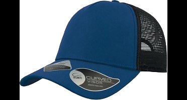Atlantis Unisex Rapper Gerecycled Polyester 5 Panel Trucker Cap (Koninklijk/zwart)