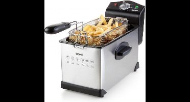 DOMO DO514FR Friteuse - 3 Liter - Frituurpan - Koude Zone - Inox - 2000W