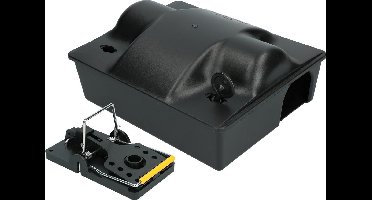 HPC Voerdoos – Lokdoos voor muizen en ratten – Met kinderslot – Voor gebruik met muizen- en rattengif of vallen – Vast te plaatsen – Ook geschikt voor het monitoren van muizen en ratten – Inclusief rattenklem + sleutel - 23.5x19.5x10.5cm