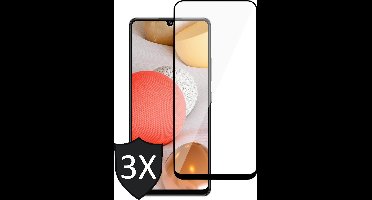 Screenprotector geschikt voor Samsung A42 - 3x FullGuard Glas Screen Protector