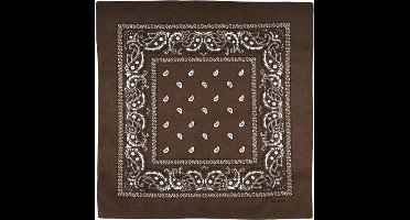 Hip Hop Bandana 100% Katoen Bandana Bruin Vierkante Sjaal 55cm * 55cm Hoofdband Gedrukt Voor vrouwen/Mannen/Jongens/Meisjes 2019 Mode
